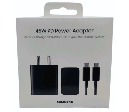 Chargers + Cables Original Samsung Fast Charging 45W USB_C 1.8M Black
